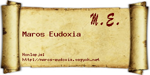 Maros Eudoxia névjegykártya